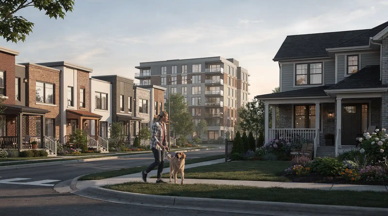 A detached home in Westboro can sit on an oversized lot with mature trees, gardens